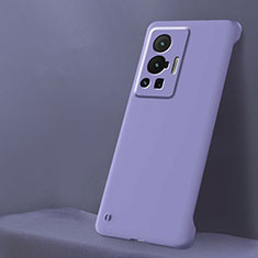 Coque Plastique Rigide Etui Housse Mat Sans Cadre pour Vivo X70 Pro 5G Violet Clair