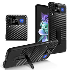 Coque Plastique Rigide Etui Housse Mat Serge pour Samsung Galaxy Z Flip3 5G Noir