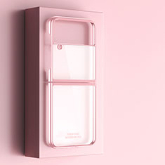 Coque Plastique Rigide Etui Housse Mat T01 pour Samsung Galaxy Z Flip4 5G Or Rose