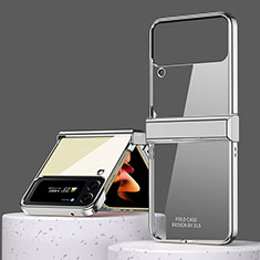 Coque Plastique Rigide Etui Housse Mat ZL1 pour Samsung Galaxy Z Flip4 5G Argent