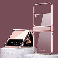 Coque Plastique Rigide Etui Housse Mat ZL1 pour Samsung Galaxy Z Flip4 5G Or Rose