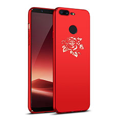 Coque Plastique Rigide Fleurs pour OnePlus 5T A5010 Rouge