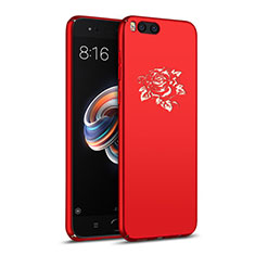 Coque Plastique Rigide Fleurs pour Xiaomi Mi Note 3 Rouge