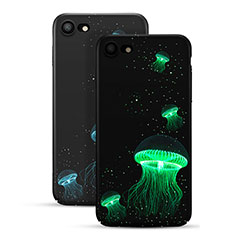 Coque Plastique Rigide Fluorescence pour Apple iPhone 8 Noir
