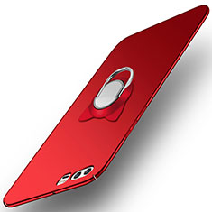 Coque Plastique Rigide Mat avec Support Bague Anneau A02 pour Huawei P10 Rouge