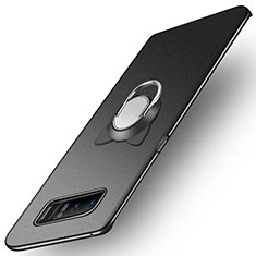 Coque Plastique Rigide Mat avec Support Bague Anneau A02 pour Samsung Galaxy Note 8 Duos N950F Noir