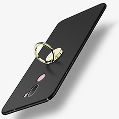 Coque Plastique Rigide Mat avec Support Bague Anneau A02 pour Xiaomi Mi 5S Plus Noir