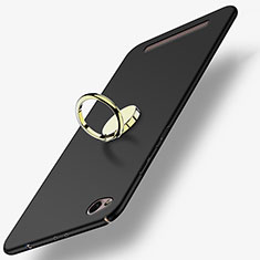 Coque Plastique Rigide Mat avec Support Bague Anneau A02 pour Xiaomi Redmi 3 Noir