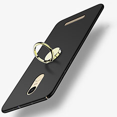 Coque Plastique Rigide Mat avec Support Bague Anneau A02 pour Xiaomi Redmi Note 3 MediaTek Noir