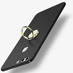 Coque Plastique Rigide Mat avec Support Bague Anneau A03 pour Huawei Honor 8 Noir