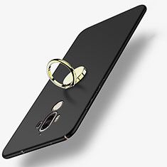 Coque Plastique Rigide Mat avec Support Bague Anneau A03 pour Huawei Mate 9 Noir