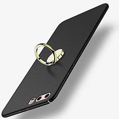 Coque Plastique Rigide Mat avec Support Bague Anneau A03 pour Huawei P10 Plus Noir