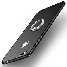 Coque Plastique Rigide Mat avec Support Bague Anneau A03 pour Huawei P9 Lite (2017) Noir