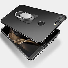 Coque Plastique Rigide Mat avec Support Bague Anneau pour Huawei Enjoy 8 Plus Noir