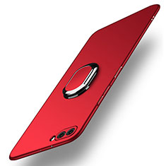 Coque Plastique Rigide Mat avec Support Bague Anneau pour Huawei Nova 2S Rouge
