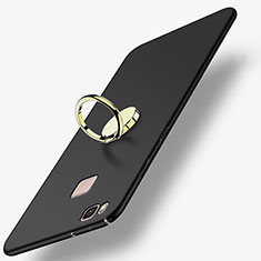 Coque Plastique Rigide Mat avec Support Bague Anneau pour Huawei P9 Lite Noir