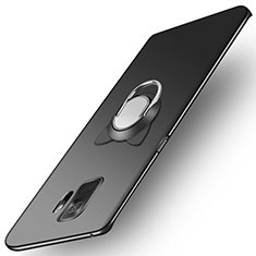 Coque Plastique Rigide Mat avec Support Bague Anneau pour Samsung Galaxy S9 Noir