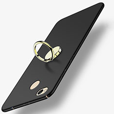 Coque Plastique Rigide Mat avec Support Bague Anneau pour Xiaomi Redmi 4X Noir