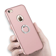 Coque Plastique Rigide Mat et Support Bague Anneau pour Apple iPhone 6 Plus Rose