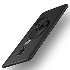 Coque Plastique Rigide Mat et Support Bague Anneau pour Xiaomi Mi 5S Plus Noir