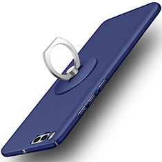 Coque Plastique Rigide Mat et Support Bague Anneau pour Xiaomi Mi 6 Bleu