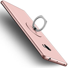 Coque Plastique Rigide Mat et Support Bague Anneau pour Xiaomi Mi Note 2 Or Rose