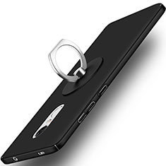 Coque Plastique Rigide Mat et Support Bague Anneau pour Xiaomi Redmi Note 4 Standard Edition Noir