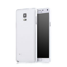 Coque Plastique Rigide Mat pour Samsung Galaxy Note 4 Duos N9100 Dual SIM Blanc