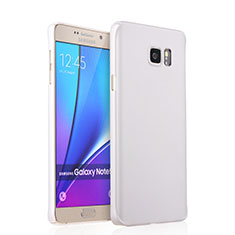 Coque Plastique Rigide Mat pour Samsung Galaxy Note 5 N9200 N920 N920F Blanc