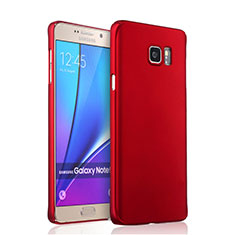 Coque Plastique Rigide Mat pour Samsung Galaxy Note 5 N9200 N920 N920F Rouge