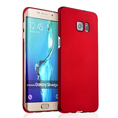 Coque Plastique Rigide Mat pour Samsung Galaxy S6 Edge+ Plus SM-G928F Rouge