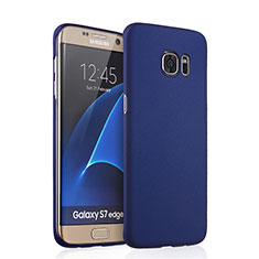 Coque Plastique Rigide Mat pour Samsung Galaxy S7 Edge G935F Bleu