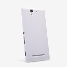 Coque Plastique Rigide Mat pour Sony Xperia C3 Blanc