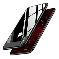 Coque Plastique Rigide Miroir M01 pour Apple iPhone X Noir