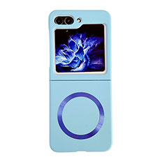 Coque Plastique Rigide Sans Cadre Etui Housse Mat avec Mag-Safe Magnetic Magnetique BH1 pour Samsung Galaxy Z Flip5 5G Bleu Ciel