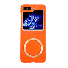 Coque Plastique Rigide Sans Cadre Etui Housse Mat avec Mag-Safe Magnetic Magnetique BH1 pour Samsung Galaxy Z Flip5 5G Orange