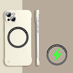 Coque Plastique Rigide Sans Cadre Etui Housse Mat avec Mag-Safe Magnetic Magnetique pour Apple iPhone 14 Blanc