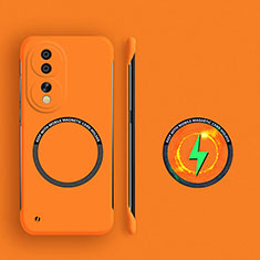 Coque Plastique Rigide Sans Cadre Etui Housse Mat avec Mag-Safe Magnetic Magnetique pour Huawei Honor 90 5G Orange