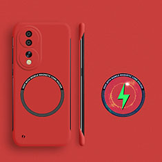 Coque Plastique Rigide Sans Cadre Etui Housse Mat avec Mag-Safe Magnetic Magnetique pour Huawei Honor 90 5G Rouge
