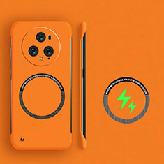 Coque Plastique Rigide Sans Cadre Etui Housse Mat avec Mag-Safe Magnetic Magnetique pour Huawei Honor Magic5 Pro 5G Orange