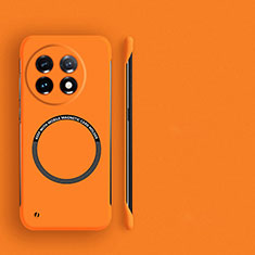 Coque Plastique Rigide Sans Cadre Etui Housse Mat avec Mag-Safe Magnetic Magnetique pour OnePlus 11 5G Orange