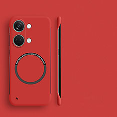 Coque Plastique Rigide Sans Cadre Etui Housse Mat avec Mag-Safe Magnetic Magnetique pour OnePlus Nord 3 5G Rouge