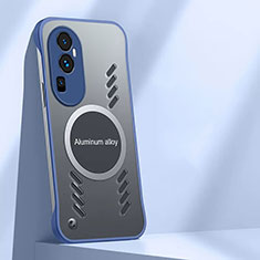 Coque Plastique Rigide Sans Cadre Etui Housse Mat avec Mag-Safe Magnetic Magnetique pour Oppo Reno10 Pro+ Plus 5G Bleu