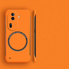 Coque Plastique Rigide Sans Cadre Etui Housse Mat avec Mag-Safe Magnetic Magnetique pour Oppo Reno11 Pro 5G Orange