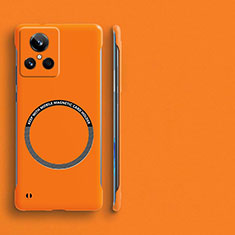 Coque Plastique Rigide Sans Cadre Etui Housse Mat avec Mag-Safe Magnetic Magnetique pour Realme GT Neo3 5G Orange