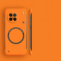 Coque Plastique Rigide Sans Cadre Etui Housse Mat avec Mag-Safe Magnetic Magnetique pour Vivo X90 5G Orange