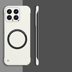Coque Plastique Rigide Sans Cadre Etui Housse Mat avec Mag-Safe Magnetic Magnetique pour Xiaomi Mi 14 5G Blanc