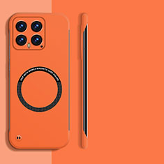 Coque Plastique Rigide Sans Cadre Etui Housse Mat avec Mag-Safe Magnetic Magnetique pour Xiaomi Mi 14 Pro 5G Orange