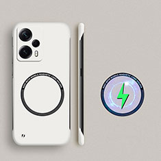 Coque Plastique Rigide Sans Cadre Etui Housse Mat avec Mag-Safe Magnetic Magnetique pour Xiaomi Poco F5 5G Blanc