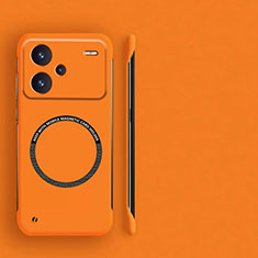 Coque Plastique Rigide Sans Cadre Etui Housse Mat avec Mag-Safe Magnetic Magnetique pour Xiaomi Redmi Note 13 Pro+ Plus 5G Orange